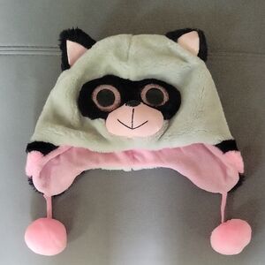 Ty Pink and White Plush Fabric